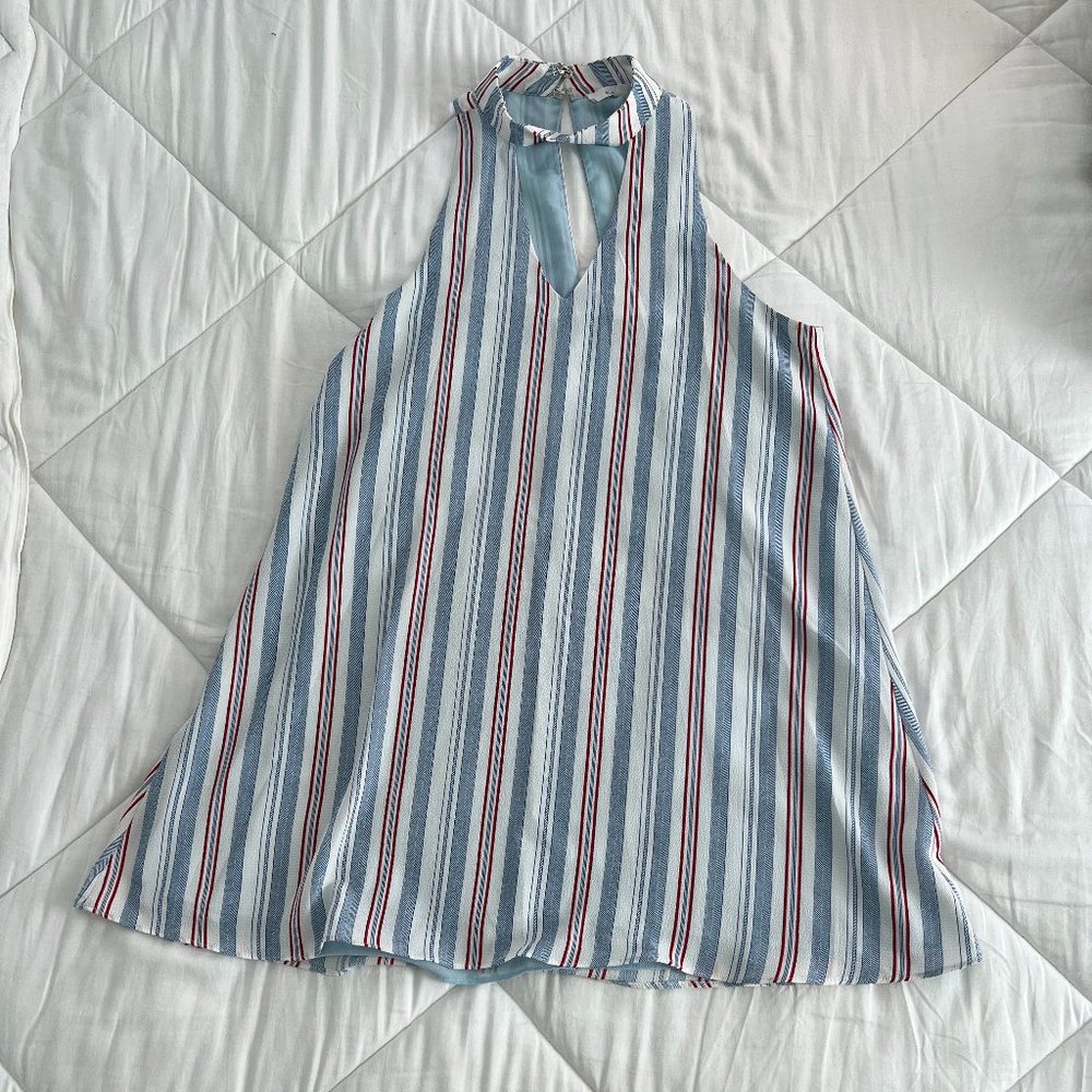 Olivaceous High Neck Dress